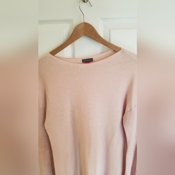 Vince Camuto Modal Blend Top Ribbed Bell Long Sleeves Size Medium Pink - Picture 2 of 14